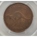 AUSTRALIA 1946 . ONE 1 PENNY . PCGS GRADED